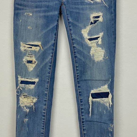 AE Super Low Stretch AEO Denim Jegging Jeans 0 L - Picture 3 of 13